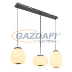   GLOBO 15437H2 BOOMER Függeszték fém grafit szürke talp, opál fehér búrával kombinálva. Kábel anyaga textil. HxSZxM900x240x1200, inkl. 1xLED 45W 230V, 2700lm, 3000K