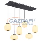   GLOBO 15437H4 BOOMER Függeszték fém grafit szürke talp, opál fehér búrával kombinálva. Kábel anyaga textil. HxSZxM1250x490x1200, inkl. 1xLED 80W 230V, 4500lm, 3000K