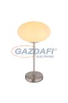 GLOBO 15445T ANDREW Asztali lámpa matt króm talppal és opál fehér búrával. Ø:300, H:530, exkl. 1xE27 60W 230V