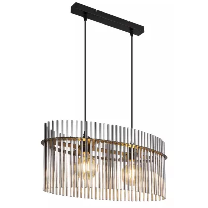   GLOBO 15698H3 GORLEY függeszték 60W 230V IP20 2xE27 fekete HxSzxM=600x230x1400mm