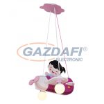   GLOBO 15728 KITA Gyermek függeszték fém és műanyag elegye, rózsaszín repülő figura. LxBxH:430x400x1200, exkl. 2xE27 40W 230V
