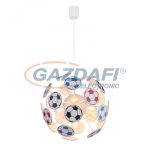   GLOBO 15732 LURRA Gyermek függeszték tarka műanyag focilabda dekorral. D:350, H:1200, exkl. 4xE14 40W 230V