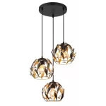   GLOBO 15759-3HR MIKA függeszték 40W 230V IP20 3xE27 fekete d=410 mm