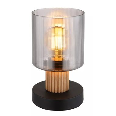 GLOBO 15768T ALEIDIS asztali lámpa 25W 230V IP20 1xE27 fekete d=120 mm