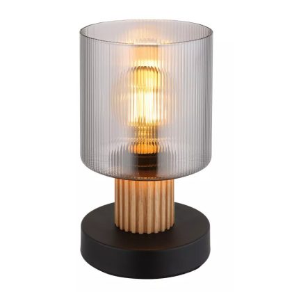   GLOBO 15768T ALEIDIS asztali lámpa 25W 230V IP20 1xE27 fekete d=120 mm