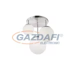   GLOBO 1581-3DR Joel Függeszték , 60W , 2x E27 , / 1x E27 ILLU 60W/ , nikkel matt /opál üveg