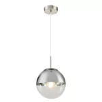   GLOBO 15851 VARUS Függeszték , 40W , E27 , nikkel matt , üveg , króm
