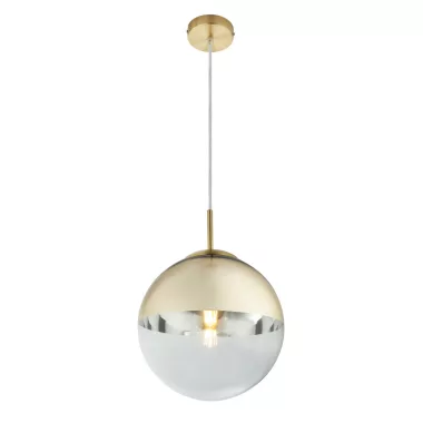 GLOBO 15856 VARUS Függeszték , 40W , E27 , fém, sárgaréz, üveg, arany