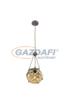 GLOBO 15859H TIKO Függeszték , 40W , E27 , rozsda hatású / üveg / textil