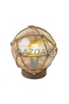 GLOBO 15859T TIKO Asztali lámpa, 40W, E27, rozsda hatású / üveg / textil