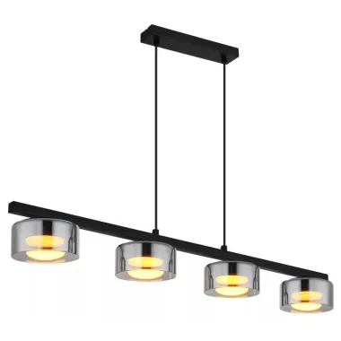 GLOBO 16055-4HS HIGGINS LED függeszték 6W 230V IP20 4xGX53 LED fekete HxSzxM=900x130x1100mm 270lm 1800K