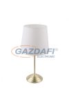 GLOBO 21001M JAROME Asztali lámpa, 40W, E14, sárgaréz, szálcsiszolt, textil, textilkábel