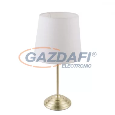 GLOBO 21001M JAROME Asztali lámpa, 40W, E14, sárgaréz, szálcsiszolt, textil, textilkábel