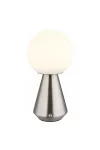 GLOBO 21029N SORA LED asztali lámpa 1,50 230V IP41 1xLED nikkel matt d=120 mm 140lm