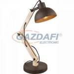   GLOBO 21500 JEFF I Asztali lámpa, 40W, E27, rozsda hatás / fa
