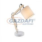   GLOBO 21510 Mattis Asztali lámpa, 25W, E14, fém, fa, textil, textil kábel