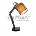   GLOBO 21512 Mattis Asztali lámpa, 25W, E14, fém, fa, textil, textil kábel