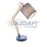   GLOBO 21514 Mattis Asztali lámpa, 25W, E14, fém, fa, textil