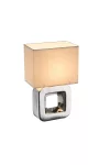 GLOBO 21602 KILAUEA Asztali lámpa, 40W, E14, kerámia, textil, króm