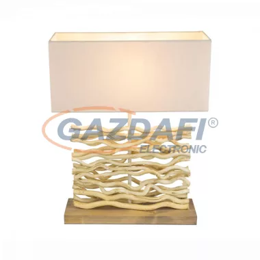 GLOBO 21647 Jamie Asztali lámpa, 60W, E27, fa / textil