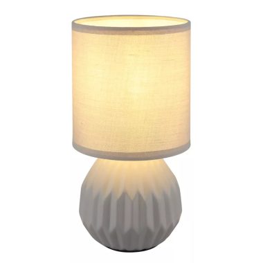 GLOBO 21730G SYLAS asztali lámpa 40W 230V IP20 1xE14 szürke d=120 mm