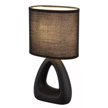 GLOBO 21731S TRIANGLE asztali lámpa 40W 230V IP20 1xE14 fekete HxSzxM=170x100x300mm