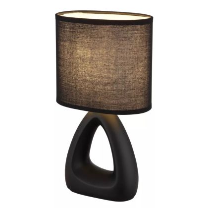   GLOBO 21731S TRIANGLE asztali lámpa 40W 230V IP20 1xE14 fekete HxSzxM=170x100x300mm