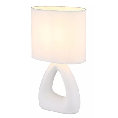 GLOBO 21731W TRIANGLE asztali lámpa 40W 230V IP20 1xE14 fehér HxSzxM=170x100x300mm