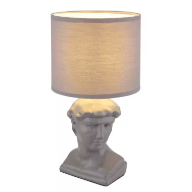 GLOBO 21732G HERMES asztali lámpa 40W 230V IP20 1xE14 szürke d=175 mm