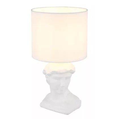   GLOBO 21732W HERMES asztali lámpa 40W 230V IP20 1xE14 fehér d=175 mm