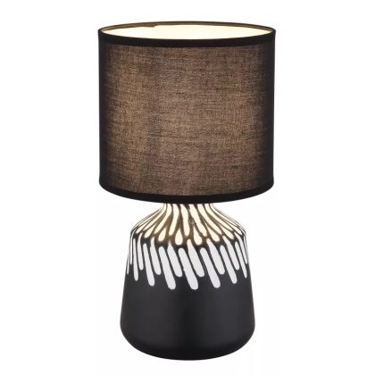   GLOBO 21733S RELA asztali lámpa 40W 230V IP20 1xE14 fekete d=175 mm