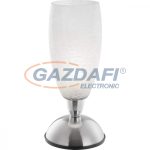   GLOBO 21921 AURIGA Asztali lámpa, 40W, E14, króm/ nikkel matt/ üveg