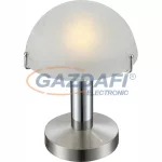   GLOBO 21934 OTTI Asztali lámpa, LED 3W, E14, 3000 K, 195 Lm, nikkel matt, króm, üveg
