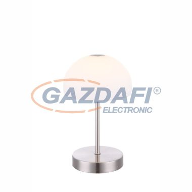 GLOBO 21936 TOLOS Asztali lámpa, LED 5W, 3000 K, 400 Lm, nikkel matt, üveg