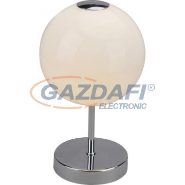 GLOBO 21946 TRUDE Asztali lámpa, LED 5W, 3000 K, 400 Lm, nikkel matt/üveg