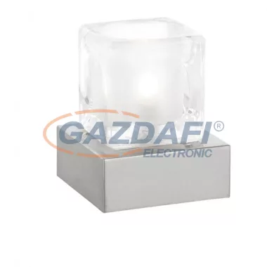 GLOBO 21980L NUBUK Asztali lámpa, LED 3W, G9, 3000 K, 195 Lm, fém, ezüst, üveg