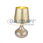   GLOBO 24000AG JOHANNA Asztali lámpa, 40W, E27, üveg, textil, arany, textilkábel