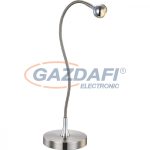   GLOBO 24109 SERPENT Asztali lámpa, LED 3W, 3000 K, 150 Lm, króm / nikkel matt / akril