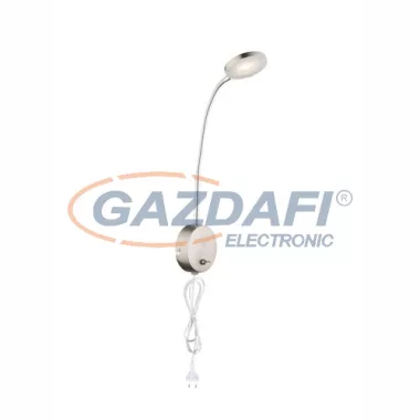 GLOBO 24122W DENIZ Fali lámpa, LED 5W, 3000 K, 350 Lm, nikkel matt / króm / akril