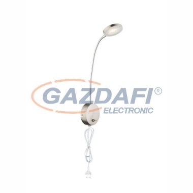 GLOBO 24122W DENIZ Fali lámpa, LED 5W, 3000 K, 350 Lm, nikkel matt / króm / akril