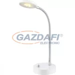   GLOBO 24123 Deniz Asztali lámpa, LED 5W, 3000 K, 350 Lm, fém fehér / króm / akril