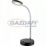   GLOBO 24124 DENIZ Asztali lámpa, LED 5W, 3000 K, 350 Lm, fém fekete / króm / akril