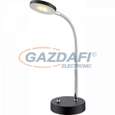 GLOBO 24124 DENIZ Asztali lámpa, LED 5W, 3000 K, 350 Lm, fém fekete / króm / akril