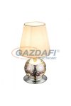 GLOBO 24132T ELIAS Asztali lámpa, 40W, E14, LED 3W, 3000 K, 30 Lm, üvegkróm, 3D hatás, textil