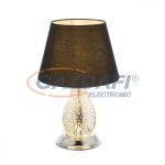   GLOBO 24133 Elias Asztali lámpa, 60W, E27, 3000 K, 30 Lm, üvegkróm, 3D hatás, textil