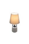 GLOBO 24135C EUGEN Asztali lámpa, 40W, E14, fémszürke, króm, textil