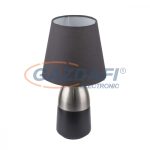   GLOBO 24135N EUGEN Asztali lámpa, 40W, E14, fém fekete, nikkel matt, textil