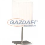 GLOBO 24660 BAILEY Asztali lámpa, 40W, E14, króm / plisse