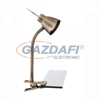 GLOBO 2477L NOUVA Csiptethetö asztali lámpa, LED 3W, GU10, fém, antik sárgaréz