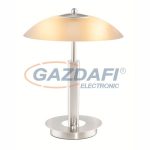   GLOBO 24907 LINO Asztali lámpa, 33W, 2x G9, nikkel matt, króm, üveg